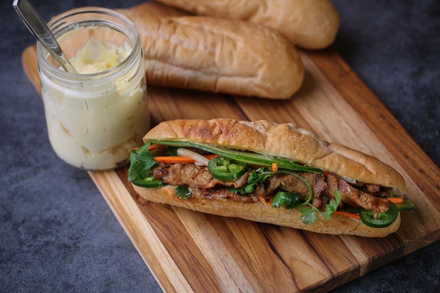 Grilled Wild Boar Bánh Mì